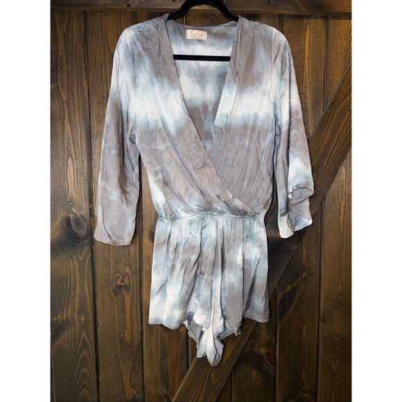 Sofia of Italy Tie Dye Boho Hippie Romper - Picture 1 of 8